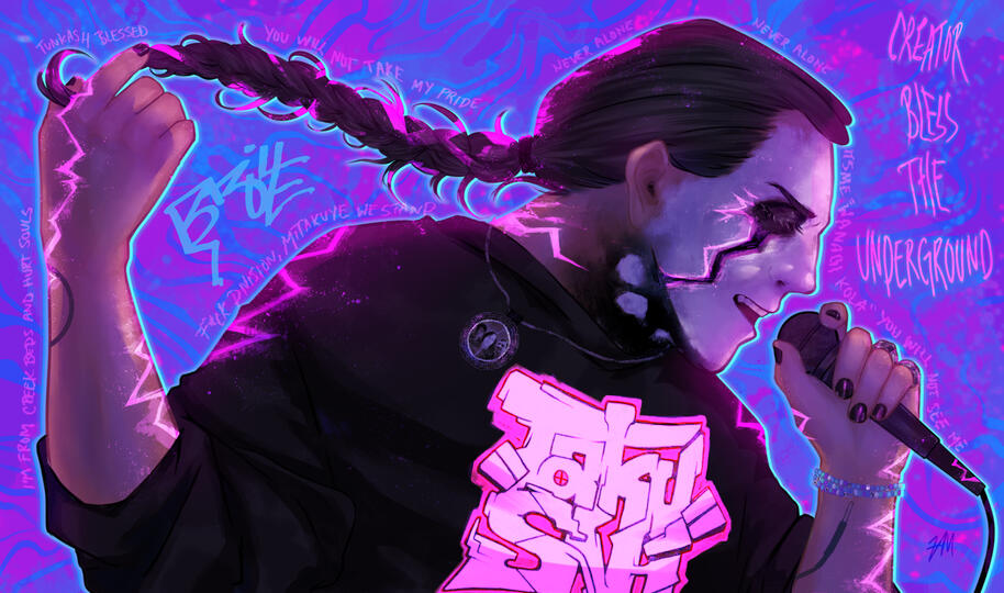 "Creator Bless The Underground" Artwork, 2025 (Music Album by BAZILLE)