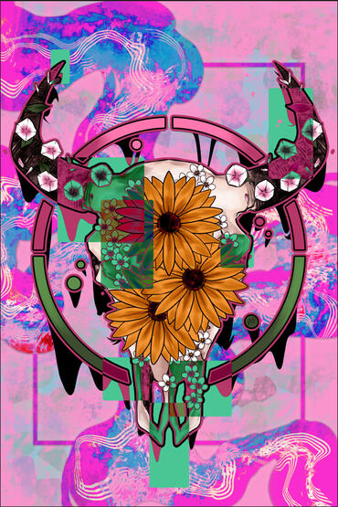 "Late Blossoms" (2025) Digital Illustration