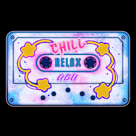 "chill, relax, abu" (2025) Graphic Design/Digital Illustration