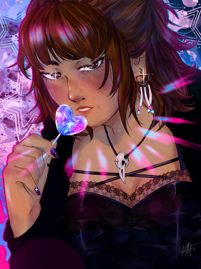 "courageous morning star: wotakuye" (2025) Lakota Contemporary | Digital Illustration