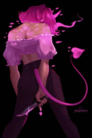 "neon poppies" (2023) Neon Memories: Pop Up Exhibition 2024 | Digital Illustration