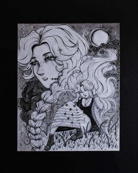 "spring constellations" (2025) The Dahl Haus Auction | Ink Illustration