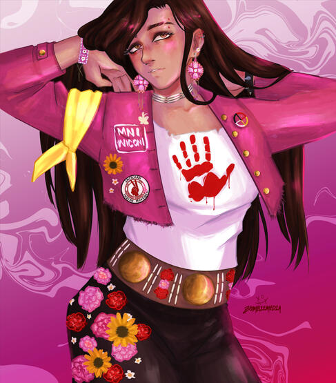 &quot;pinksage.jpg&quot; (2022-2023) 54th Red Cloud Art Show Community Award Nominee | Digital Illustration